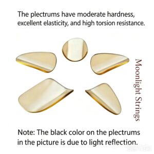 Moonlight Strings professional pipa finger picks with moderate hardness, excellent elasticity, and light reflection note