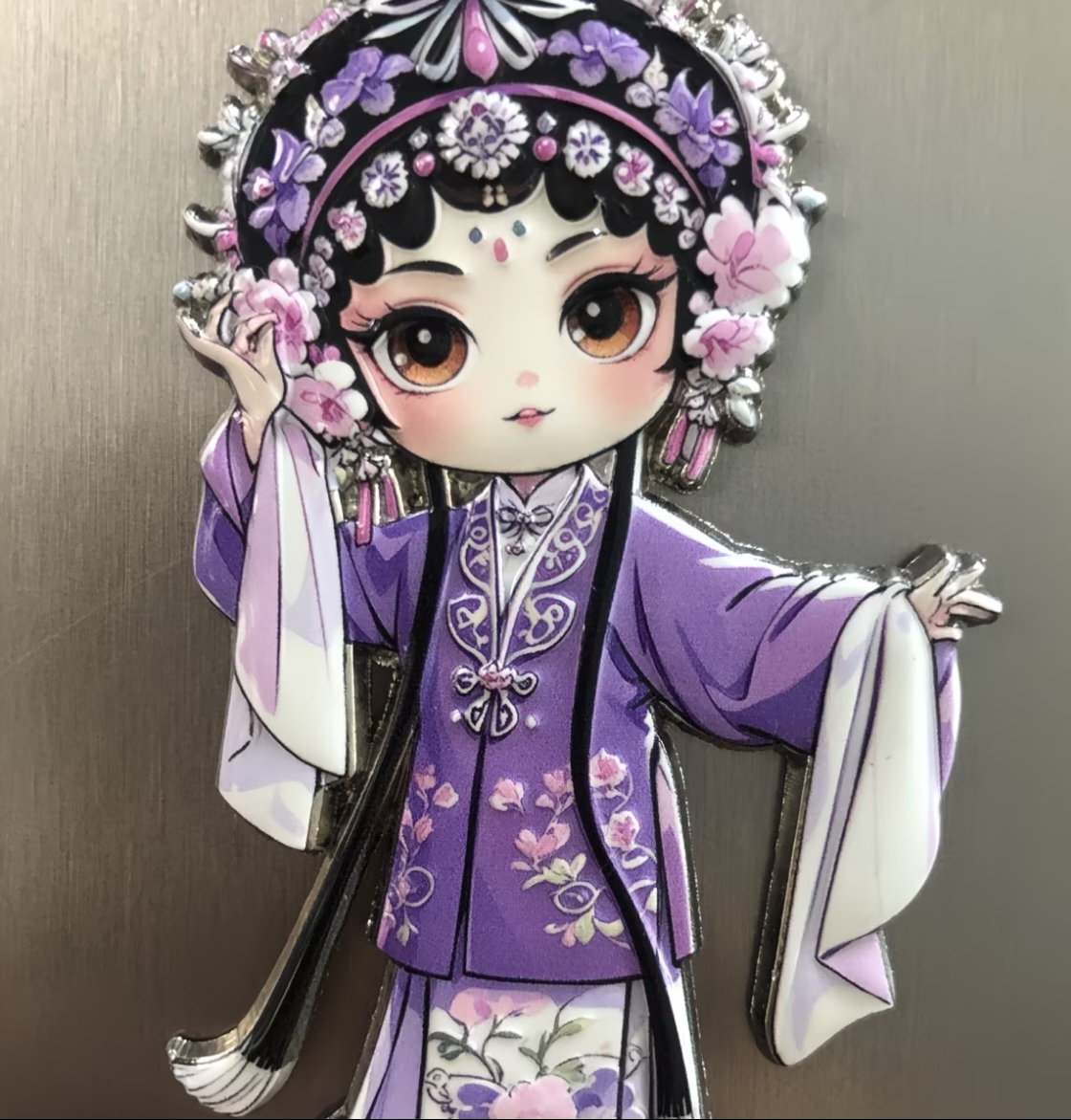Peking Opera Character Refrigerator Magnet, Chinese Traditional Opera Cultural Fridge Magnet - Image 7