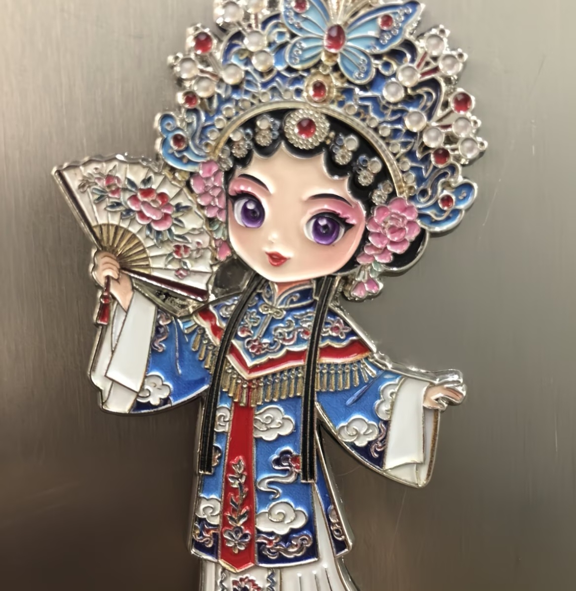 Yang Guifei Peking Opera Character Fridge Magnet, Traditional Chinese Opera Souvenir