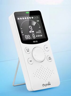 White portable electronic metronome for pipa players, battery powered